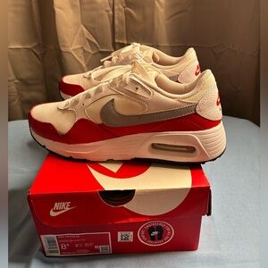 Nike Red and White Air Max Sneakers